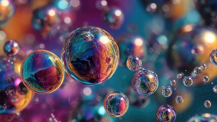  abstract colorful bubbles background wallpaper design for your project