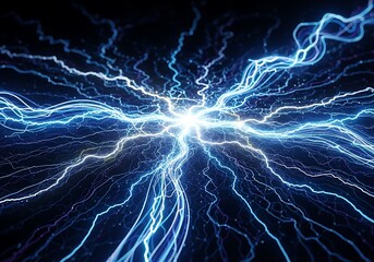 Dynamic electrical discharge with radiant luminosity and diverging energy streams