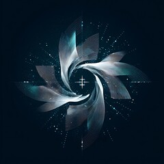 Abstract Swirl Pattern with Dotted Light Trails