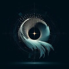 Abstract Data Visualization with Futuristic Elements
