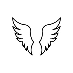 angel wings icon vector