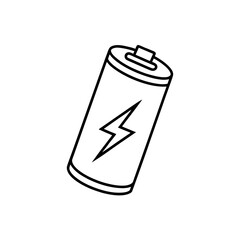 battery with lightning bolt icon vector