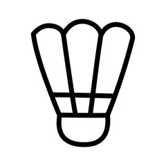 Shuttlecock icon with hand drawn design style
