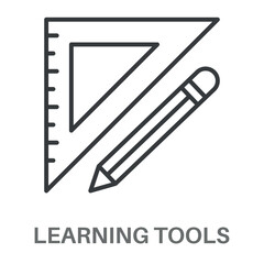 Learning Tools Simple Style Outline Design Icon