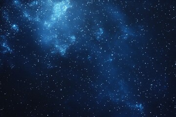 Starry sky background, blue night sky full of stars, glowing stars in the dark space, starry background, dark night, stars in the distance, starlight, dark background with a blue glow, night sky.	
