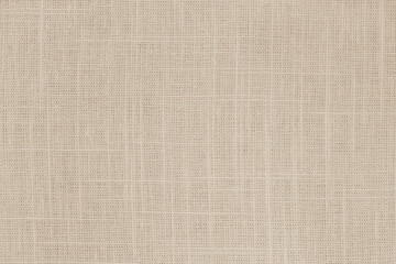 Brown linen fabric cloth texture for background, natural textile pattern.