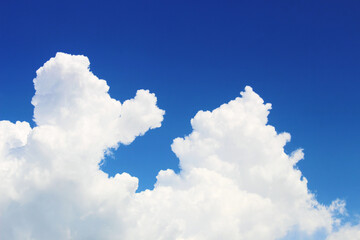 Bright blue sky and cloudy for graphic design or wallpaper.