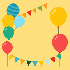 Festive balloons and bunting for a happy celebration