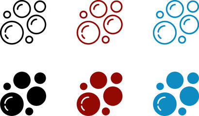 Bubble vector icon set soap foam illustration graphic design