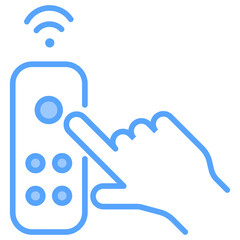 Remote Control Blue Icon