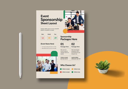 Event Sponsorship Sheet Template Layout