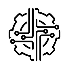 Vector black line icon for Technical