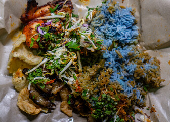 Traditional Malaysian Nasi Kerabu.