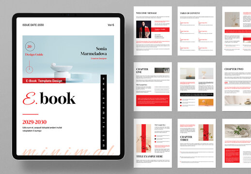 Minimal Ebook  Design With Editorial Layout