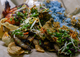 Traditional Malaysian Nasi Kerabu.