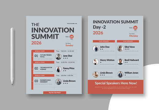 The Innovation Summit Template Layout