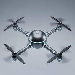 Modern Drone Design with Rotating Propellers Futuristic Technology and Innovation Air Mobility Solution for Photography and Videography