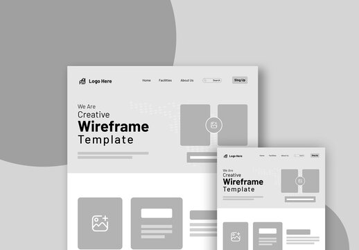 Wireframe Design Template Layout