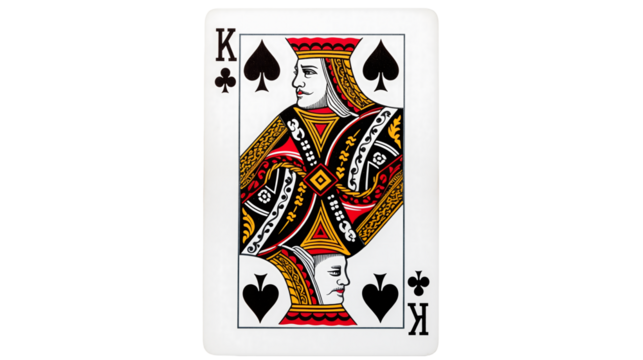 King of Spades playing card, classic game of chance for casino or poker night