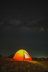 tent in the night