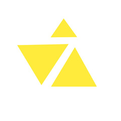 geometric yellow triangle vector
