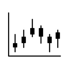 Naklejka premium candle stick chart glyph icon