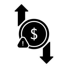 trade alert glyph  icon