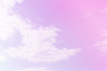 Sky and clouds in pastel tones.
