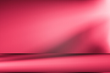 Wall interior background, studio and backdrops show products.with shadow from window color pink...