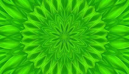 Vibrant green floral mandala
