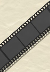 Fototapeta premium Dramatic Filmstrip with Shadow Casting a Classic Cinematic Visual Aesthetic Style