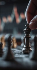 Mastering the Market: A Hand Makes a Strategic Move with a Chess King