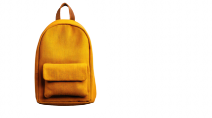 mockup vibrant yellow backpack with front pocket