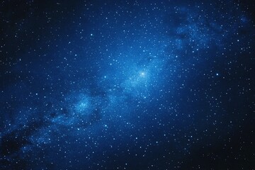Obraz premium Starry sky background, blue night sky full of stars, glowing stars in the dark space, starry background, dark night, stars in the distance, starlight, dark background with a blue glow, night sky. 