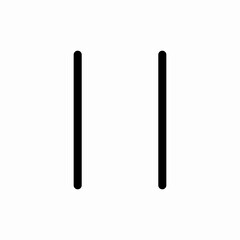 pause vertical lines icon vector sign