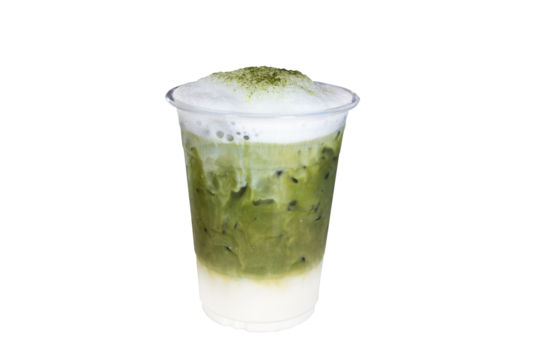 cold drink matcha latte milks foam tasty menu 