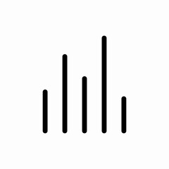 chart bar graph icon vector sign