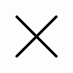 close delete cancel icon vector sign