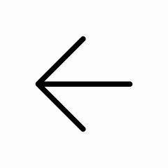 arrow left navigation icon vector sign