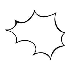 Hand drawn speech bubble Blank empty message box Textbox frame for banners, price tags, stickers, design