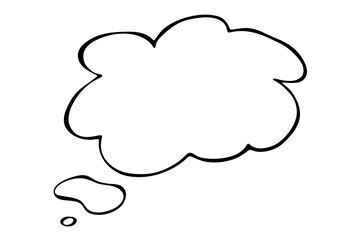 Hand drawn speech bubble Blank empty message box Textbox frame for banners, price tags, stickers, design