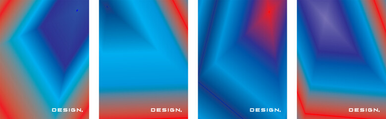 Naklejka premium Collection of abstract backgrounds with beautiful gradient colors, colorful backgrounds for posters, flyers, banners, backdrops, vertical banners, cool fluid background vector illustration.