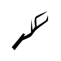 dry wood branch silhouette icon