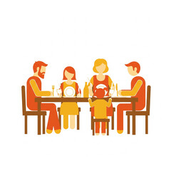 family in cafe