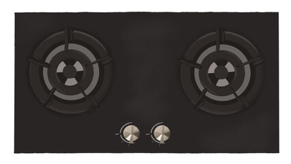 top view of stove. cooking equipment.