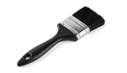 Black paintbrush on white background