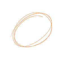 Abstract Orange Wire Oval Shape on a Grey Background