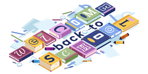 BACK TO SCHOOL - ISOMETRIC STOCK 003