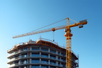 Construction Crane Against Blue Sky