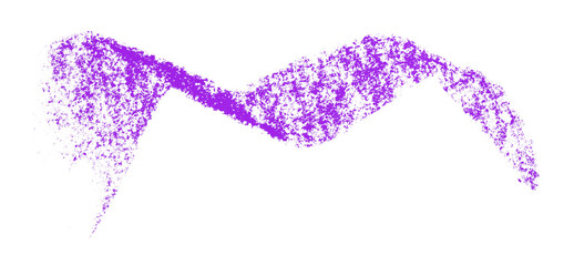 Purple crayon brush stroke isolated on transparent background